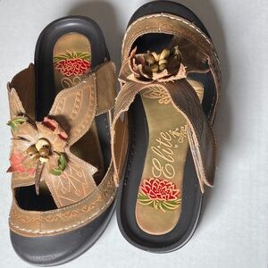 ELITE Corkys Womens Fern Clogs Mules Sz 8 Boho Granola Wearable art